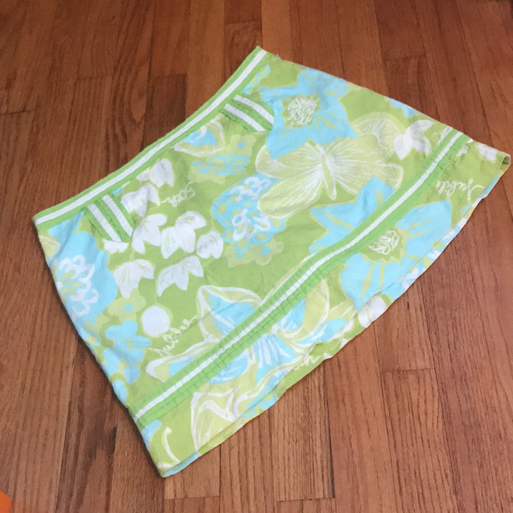 Lilly Pulitzer Green Floral Skort
